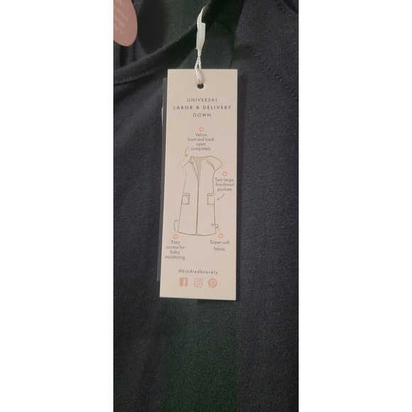 Kindred Bravely Black Labor & Delivery Nursing Pregnancy Gown Women’s S/M/L New - Picture 5 of 9